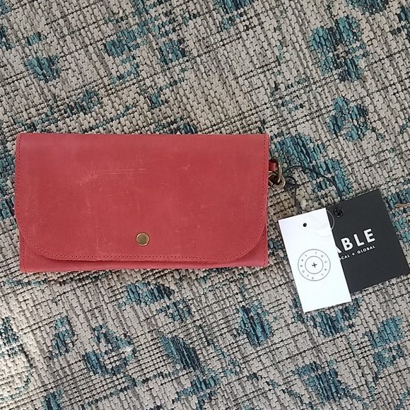 Able Handbags - ABLE New w Tags Leather Mare Phone Wallet Red